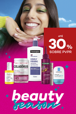 Campanha de Beleza com destaque promocional de at&eacute; 30% sobre pre&ccedil;o de Venda ao P&uacute;blico Recomendado